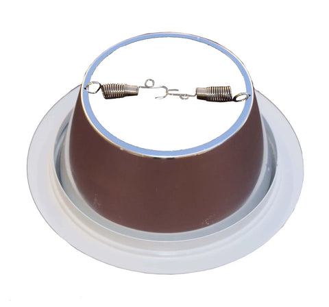 Six Inch Open Reflector Trim Kit Six Pack For Par30 R30 Line Voltage Recessed Lighting White Aluminum Ring side view