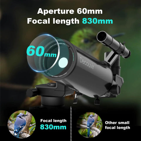 Compact Catadioptric Telescope With 60mm Aperture And 830mm Focal Length For Adults, Awesome Starter Astronomy Kit