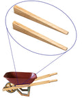 Wheelbarrow Wedge Replacement Kit Set Of 2 For True Temper, Husky, Corona, And Jackson Wheelbarrows shown above wooden wheelbarrow.