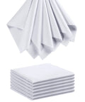 12-pack white microfiber eyeglass cleaning cloths, 5x6 inches, thick, for glasses and screens