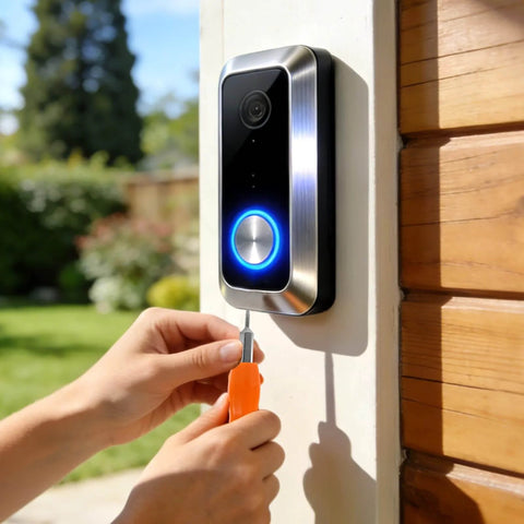 Installation using Doorbell Screwdriver Replacement Tool For Camera Double Ended T6 T15 Screwdriver Video Doorbell Setup