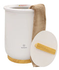 Bucket Style Towel Warmer For Bathroom With Large Capacity Fits Two 40x70 Towels Bathrobes And Blankets No Cold Spots in white