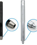 Close-up of grommet tools from the Must Have Reinforced Grommet Kit Set For DIY Projects 200 Pieces With 3 By 16 Inch Brass Eyelets