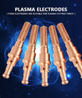 Get A Real Deal With These 5 Pcs Plasma Cutter Electrodes 9-8232 Built For Thermal Dynamics Sl60-100 Torch displayed against blue background.