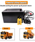 Beefy 12V DC Double Acting Hydraulic Dump Trailer Power Unit With 20 Quart Steel Reservoir SAE 6 Ports And 3200 PSI