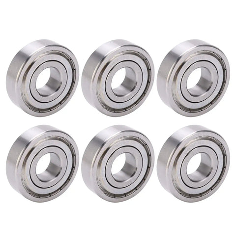 Premium Ycauty S6304z Stainless Steel Mini Bearings 10 Pack For Hot Rods And Heavy Machinery Ultra Quiet High Speed Low Noise Anti Rust Precision Gears - Six bearings displayed.