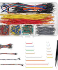 Hella Solid Breadboard Jumper Wire Kit Featuring 14 Assorted U Shaped Cables And Flexible Male To Male Solderless Wires Plus Tweezers for easy prototyping.