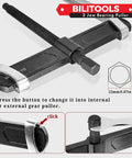 10 Inch 2 Jaw Gear Puller For Internal And External Removal Of Pulleys Bearings And Gears made from premium heat treated CR V steel