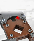 Close-up of Heavy Duty Portable Hydraulic Pipe Cutter For 50x50mm Square Tube and Angle Steel showing cutting mechanism and design details.