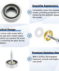Stainless Steel Screw Cover Caps Set 24 Pieces 0.63 Inch Diameter 16mm Mirror Screw Caps Decorative Covers illustrated features