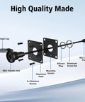 IP67 Waterproof Pass Through Power Port Mount for RVs and Marine with 5.5x2.1mm DC Connector exploded view components