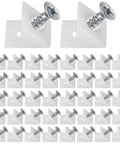 120 Pcs Drawer Wedges With Stainless Steel Screws Kit for furniture sagging drawers, featuring plastic angle brackets and screws