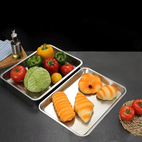 Heavy Duty Commercial 13 X 18 Half Size Aluminum Sheet Pan And Bun Tray With Sturdy Tapered Sides Built To Crush The Daily Kitchen Grind Without Breaking A Sweat