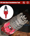 Universal Pneumatic CV Joint Boot Installation Tool Kit with Expander Rod shown in use during auto repairs