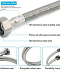 A Total Game Changer For Your Modern Kitchen Or Home Bar With This Dependable Cold Water Only Faucet Finished In Smooth Brushed Nickel And Built Darn Tough From Pure Food Grade 304 Stainless Steel, featuring 304 stainless steel braided water supply line.
