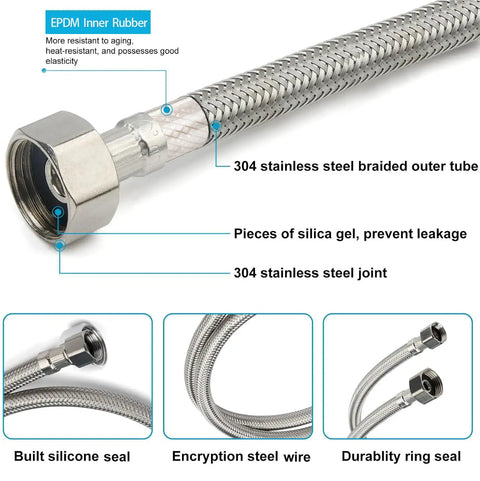 A Total Game Changer For Your Modern Kitchen Or Home Bar With This Dependable Cold Water Only Faucet Finished In Smooth Brushed Nickel And Built Darn Tough From Pure Food Grade 304 Stainless Steel, featuring 304 stainless steel braided water supply line.