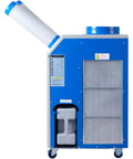 Heavy Duty Portable Air Conditioner Smashes Summer Heat With 13200 BTU Cooling For Up To 355 Sq Ft Rooms, blue metal design.