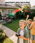 Kid Friendly Indoor Drone With Obstacle Avoidance And 20 Minute Flight Time With Two Batteries Included One Key 360 Degree Flips