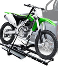 Car Hitch Motorcycle Carrier 500 Lb Heavy Duty Steel Dirt Bike Rack with Loading Ramp Anti Tilt Locking Device Hauler for SUVs