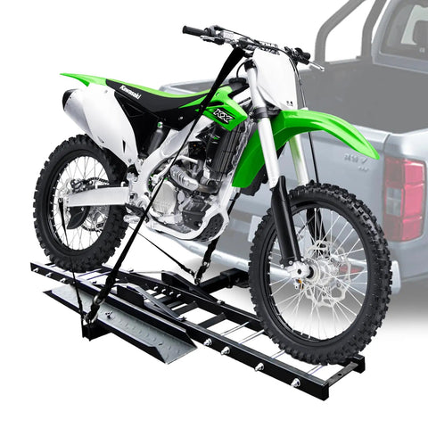 Car Hitch Motorcycle Carrier 500 Lb Heavy Duty Steel Dirt Bike Rack with Loading Ramp Anti Tilt Locking Device Hauler for SUVs