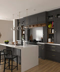 Modern kitchen with cabinets featuring 25 Pack Matte Gold Cabinet Pulls With 5 Inch Center To Center Hole Spacing Brushed Brass Kitchen Drawer Handles.