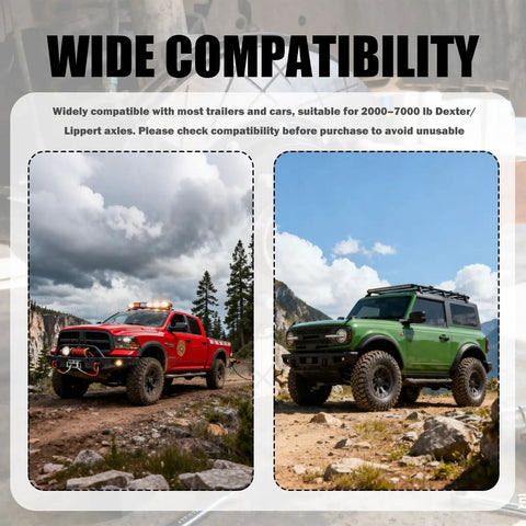 Red and green vehicles showcasing use of Six Pack Trailer Wheel Studs 1/2 20 UNF 2.11 Inch Long Heavy Duty Lug Bolts on off-road