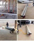 Heavy Duty Pipe Dolly Cart All Terrain Steel Pipe Transport For Construction Sites Warehouses And Workshops Tough As Nails Pipe Handling Equipment Easily Moves Round And Square Pipes And Profiles. steel pipe cart in warehouse