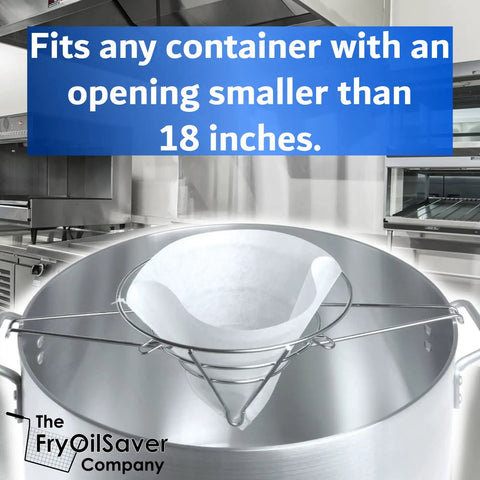 Fryer Oil Filter Stand With Folding Arms That Clamps To Deep Fryers, Rugged Oil Filter Holder For Cone Filters Funnels And Strainers