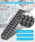 Close-up of soft reusable silicone brushes in 6-Piece Silicone Nozzle Brush Kit For A1 3D Printer Hotend Cleaning Tools Heat-Resistant