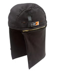 2 Layer Thermal Hard Hat Winter Liner With Flame Resistant Outer Shell And FR Lining in black, front view