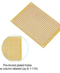 12 Pack 2 By 2.8 Inch Single Sided PCB Prototyping Boards For DIY Electronics Projects Yellow Copper Plated FR4 Solderable Breadboard With 0.1 Inch