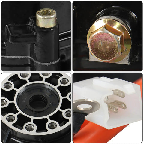 Close-up of 48V 1000W Brushless Differential Electric Motor 4800RPM connectors and mount points for ATV Go Kart Electric Bike usage.