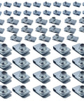 Collection of 60 Pcs Stainless Steel U Clip Nuts Set M6 M8 M10 304 Grade Speed Clip Fasteners for Sheet Metal Quick Snap On Mounting Clips