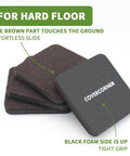 Eight Pack Felt Furniture Sliders For Hardwood Floors 3.5 Inch Square Moving Pads Heavy Duty Felt Movers Chair Leg Protectors