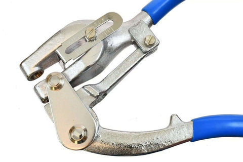 Two Pack Power Hole Punch For Aviation Sheet Metal And Plastic Heavy Duty Hand Held Set with adjustable edge guide