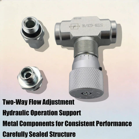 Drop In Hydraulic Speed Control Valve For Mini Excavators And Small Hydraulic Systems Sealed Internal Structure Direct Replacement With Three Eighths Inch L08 Metric Thread And M14 Fittings