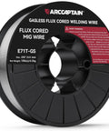 Heavy Duty Flux Core Welding Wire E71T-GS .030 Inch Diameter 10 Pound Coil displayed on a black spool.
