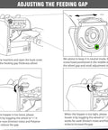 Diagram of feeding gap adjustment on Bank Grade Mixed Denomination Money Counter With Reject Pocket And Printer Enabled
