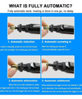 Process of using Full Auto Pneumatic Hydraulic Rivet Nut Gun Set M3 To M12 One Click Reversal 7Mm Stroke with automatic functions.