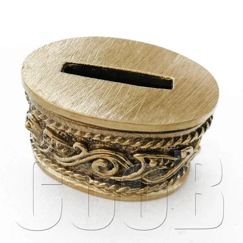 Bronze Hand Cast Knife Guard Bolster And Pommel Set For Custom Knife Making Handles DIY Kit close-up