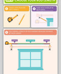 Guide on measuring Telescoping Drapery Curtain Rod Set With End Cap Design 1 Inch Pole Adjustable From 72 To 144 Inches