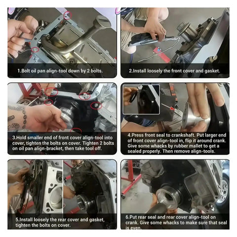 Heavy Duty Billet Alignment Tool For LS1 LS2 LS3 LS6 4.8 5.3 5.7 6.0 Engines Perfect Front And Rear Cover Oil Pan Fix With Precision Gear And Smooth Fit. billet aluminum engine alignment tool used on LS front and rear cover installation