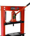 Beefy 12 Ton Benchtop Hydraulic Shop Press With Press Plates H Frame Adjustable Working Table Height Metalworking Tool
