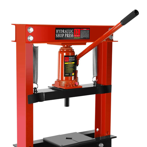 Beefy 12 Ton Benchtop Hydraulic Shop Press With Press Plates H Frame Adjustable Working Table Height Metalworking Tool