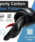 Golf Swing Trainer With Carbon Fiber Pattern Hinge Brace Band showing breathable Velcro strap and adjustable design.