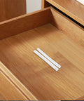 Heavy Duty Plastic Drawer Slides for Dressers and Office Desks With Full Extension Smooth Operation and Easy Install No Tools Required for Quick DIY Furniture Projects and Cabinet Drawers white plastic pair in open wooden drawer