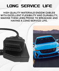 OBD1 To OBD2 GM Adapter Cable, 12 Pins To 16 Pins Extension For GM Vehicles shown with a blue car, long service life