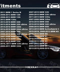 Fitment list for Bulk 50 Pack M4.8-1.61 X 16mm Hex Head Sems Screws Set for various BMW models in front of a car silhouette.