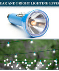 6 Piece E10 Mini LED Bulbs DC 4.5 To 5 Volts At 0.2 Watts delivering a slick white glow in flashlight and outdoor lights.