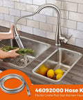 Pull Out Spray Hose For Kitchen Faucets 59 Inch Chrome Replacement In Use Rinsing Herbs
